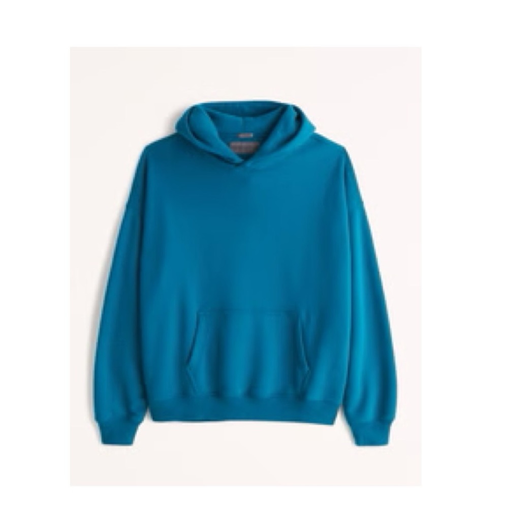 TEAL BLUE A&F POPOVER HOODIE LIKE NEW WORN ONCE - SIZE SMALL #hoodie #blue
